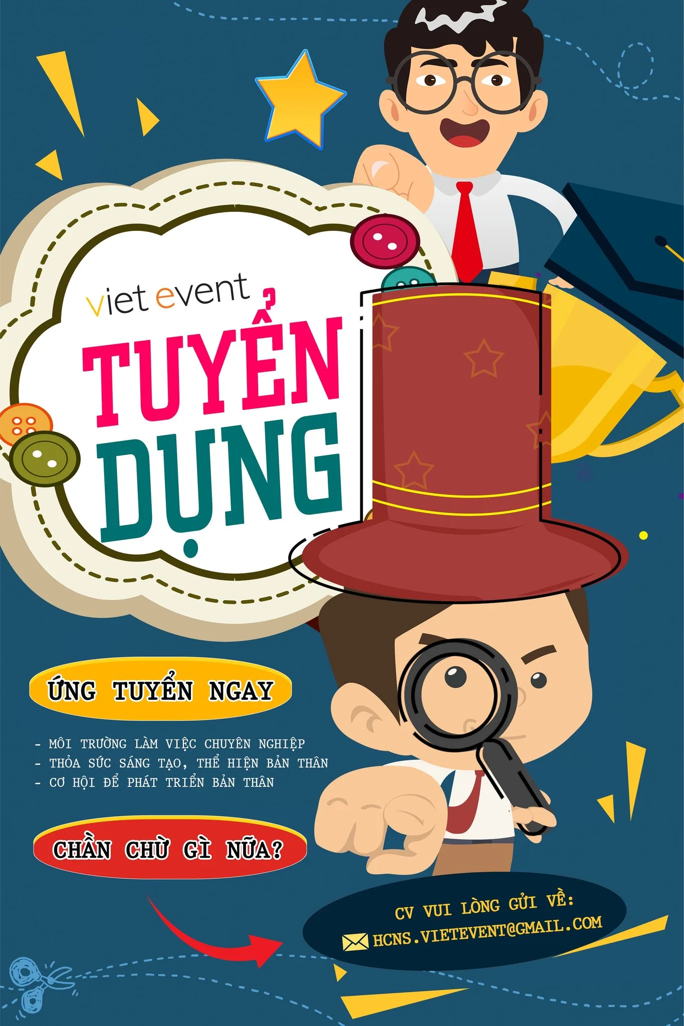 Bật mood tìm đồng nghiệp – các vị trí lĩnh vực truyền thông, sự kiện