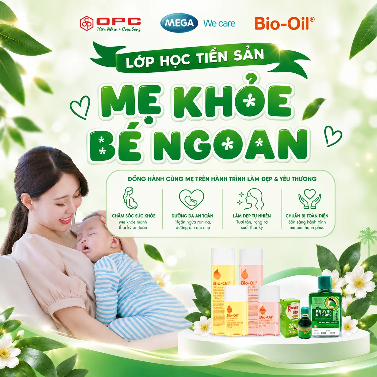 Lớp tiền sản "Mẹ khoẻ - Bé ngoan" năm 2026 trên toàn quốc - Mega We Care và Viet Event đồng hành cùng các mẹ bầu chăm sóc thai kì khoẻ mạnh